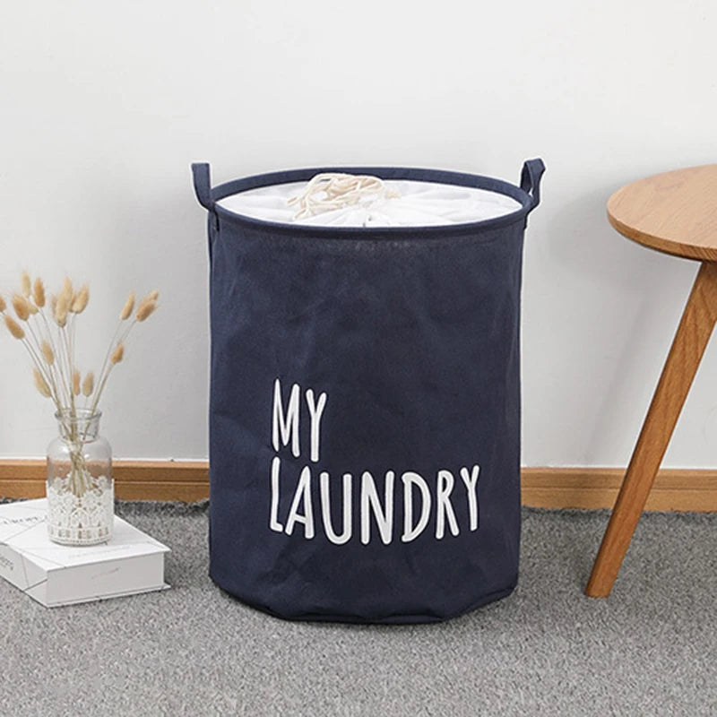 Panier à Linge Pliable en Coton et Lin – Étanche, Spacieux et Moderne