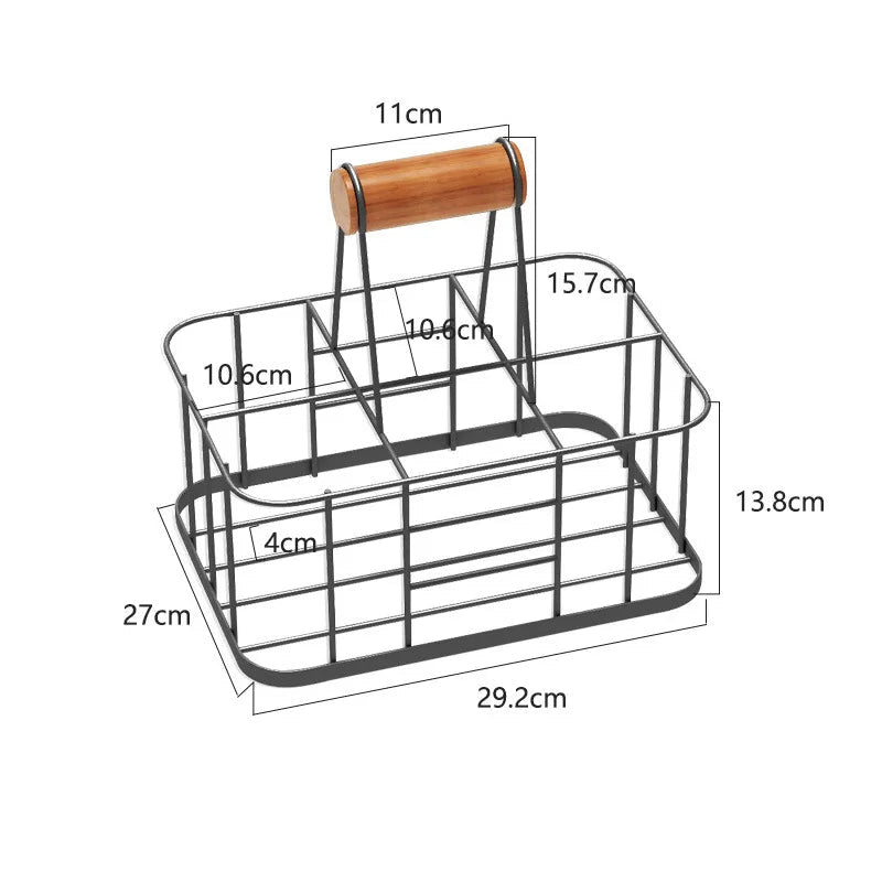 Panier à Bouteilles 6 emplacements – Support Acier Carbone