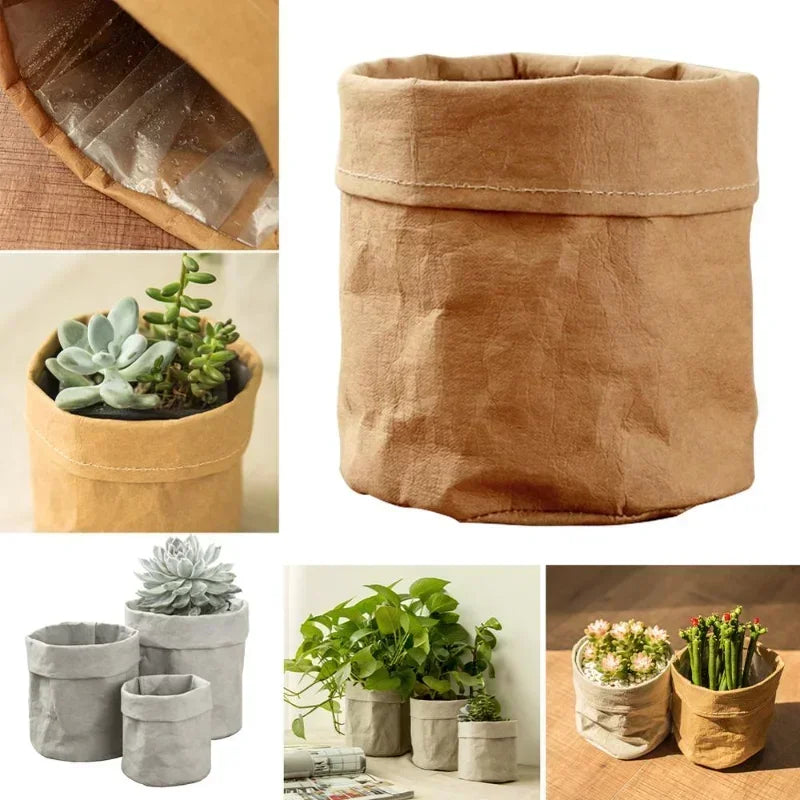 Panier à plante en kraft lavable – Cache-pot déco et écologique pour plantes d’intérieur