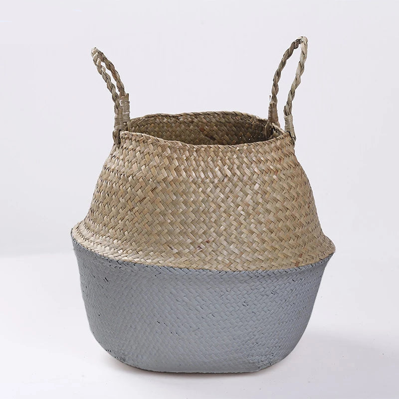 Panier pliable en jacinthe d'eau tressé | Cache Pot