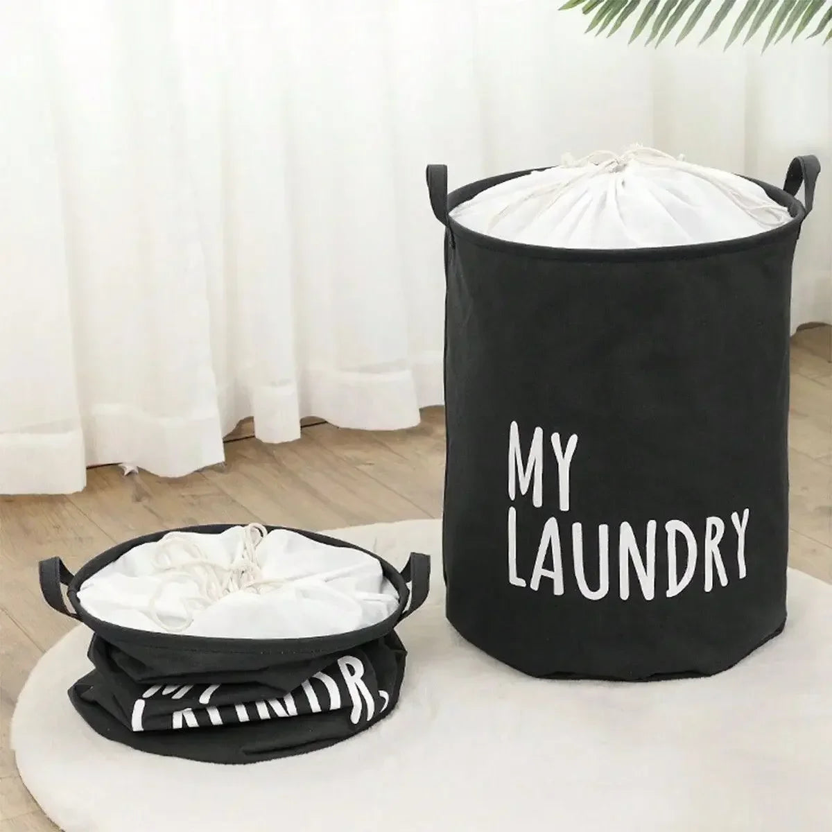 Panier à Linge Pliable en Tissu Oxford