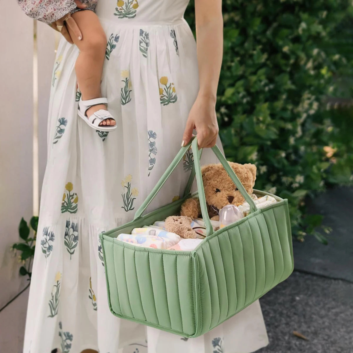 Panier à langer, organisateur de couches et accessoires pour bébé