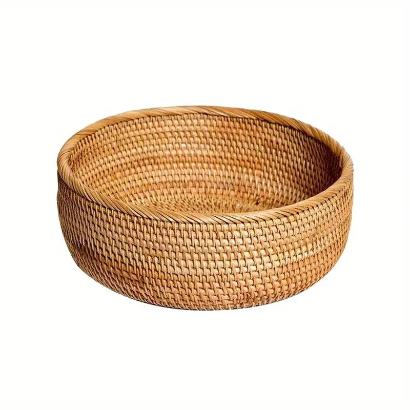 Panier de rangement ou corbeille à fruits, en osier tressé à la main