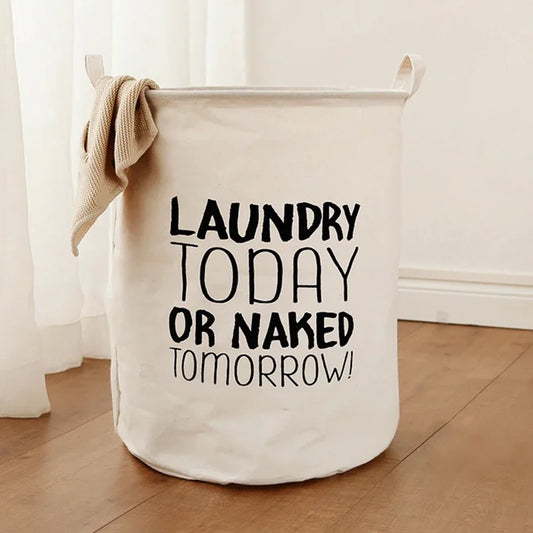 Grand Panier à Linge Pliable en Coton et Lin