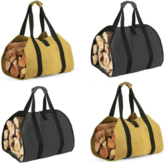 Panier de transport de bûches en toile | Grande capacité