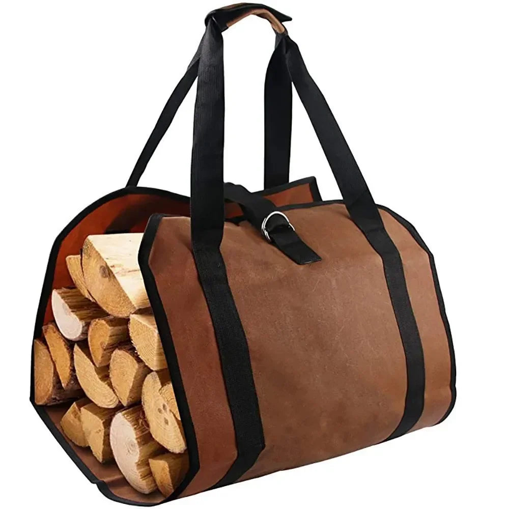 Panier de transport de bûches en toile | Grande capacité