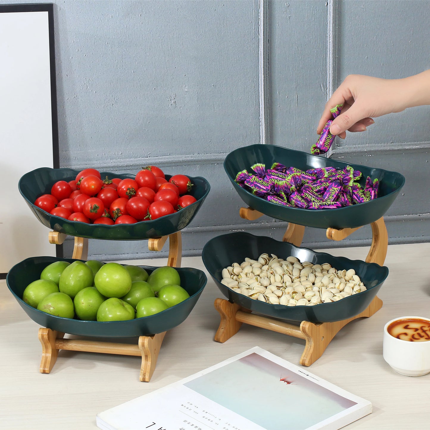 Présentoir à fruits 2 ou 3 niveaux