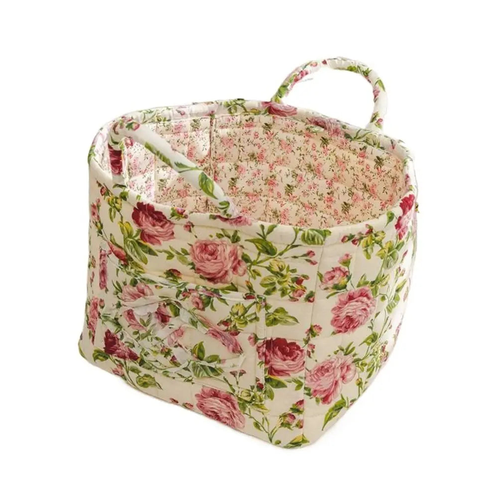 Panier de rangement en tissu style pastoral – Organiseur pliable et lavable pour sous-vêtements et accessoires
