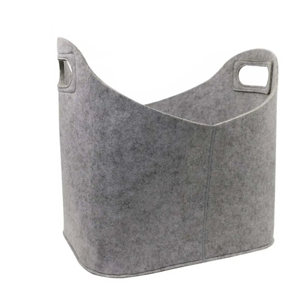 Panier de rangement en feutre – Avec poignées, pliable, 40×30×40 cm, gris ou noir