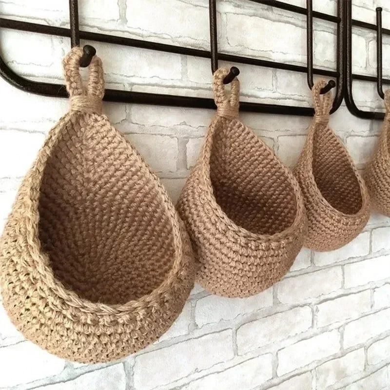 Panier Suspendu en Corde de Chanvre