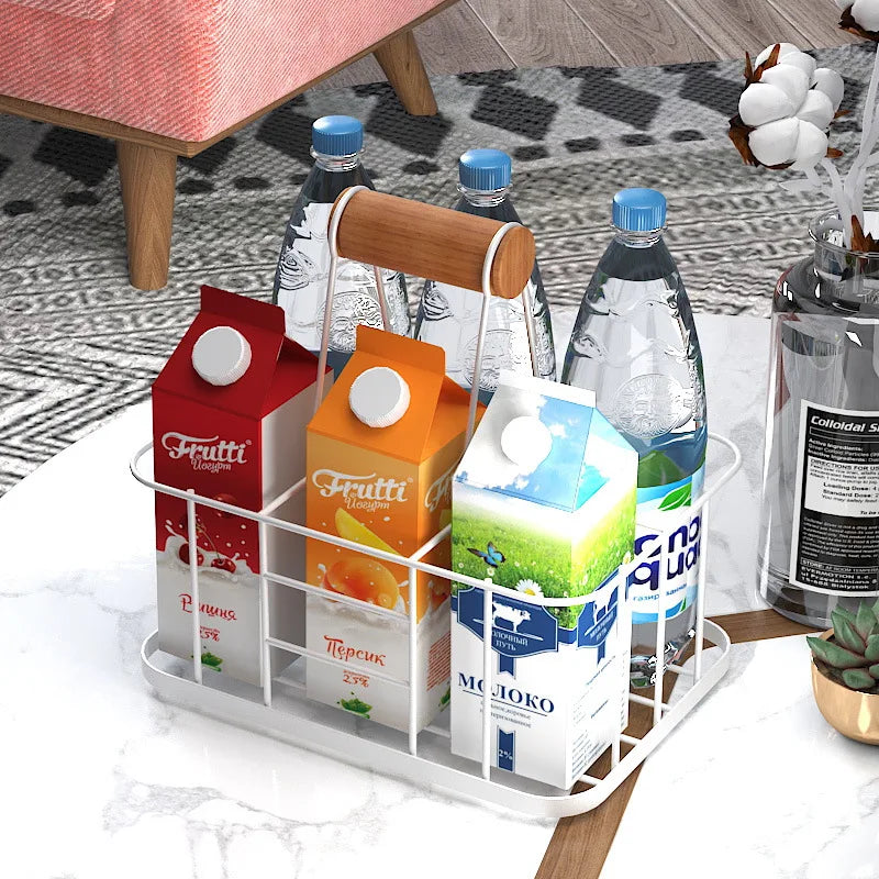 Panier à Bouteilles 6 emplacements – Support Acier Carbone