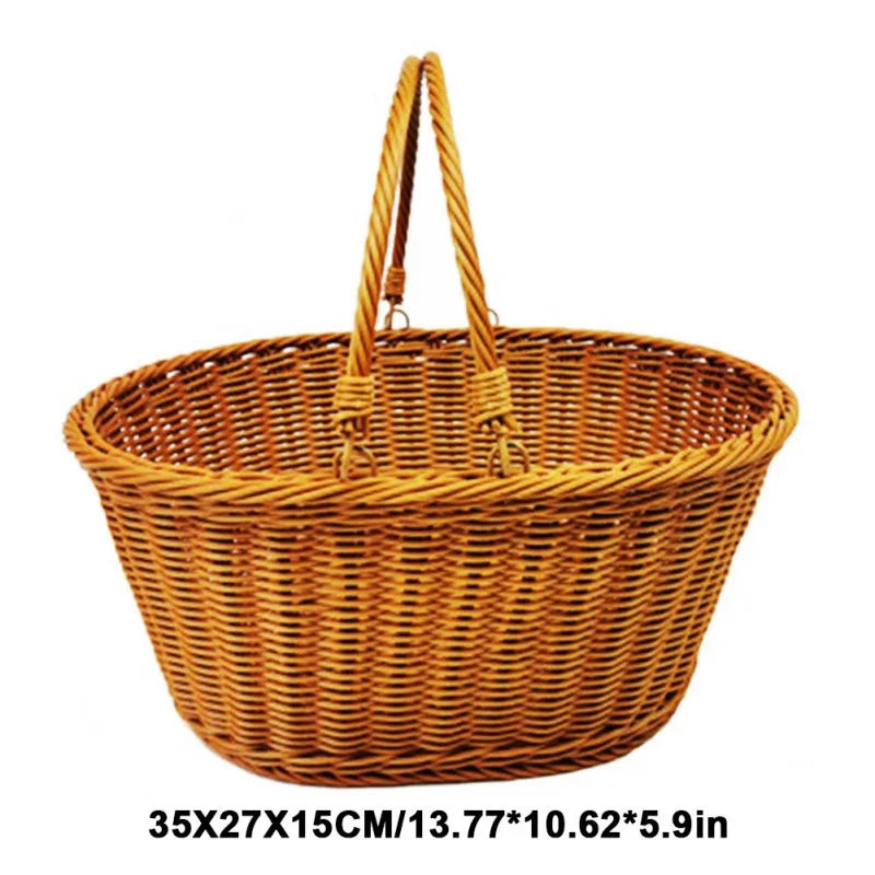 Panier de récolte en imitation rotin