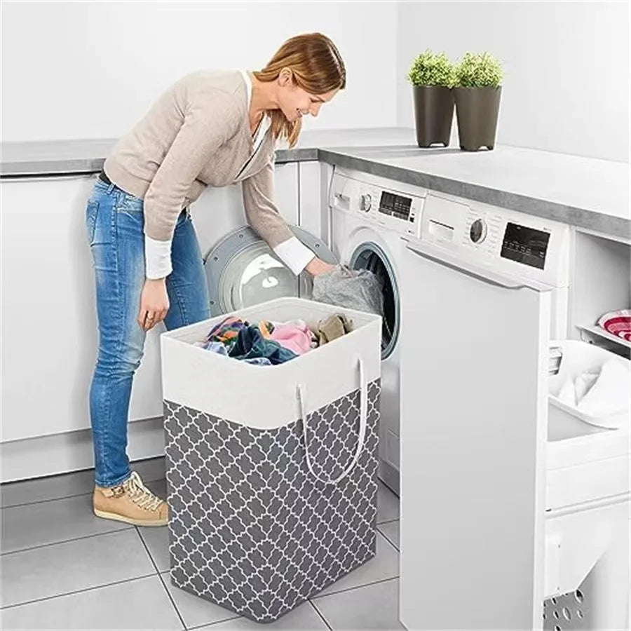 Panier à Linge Pliable en Tissu Imperméable