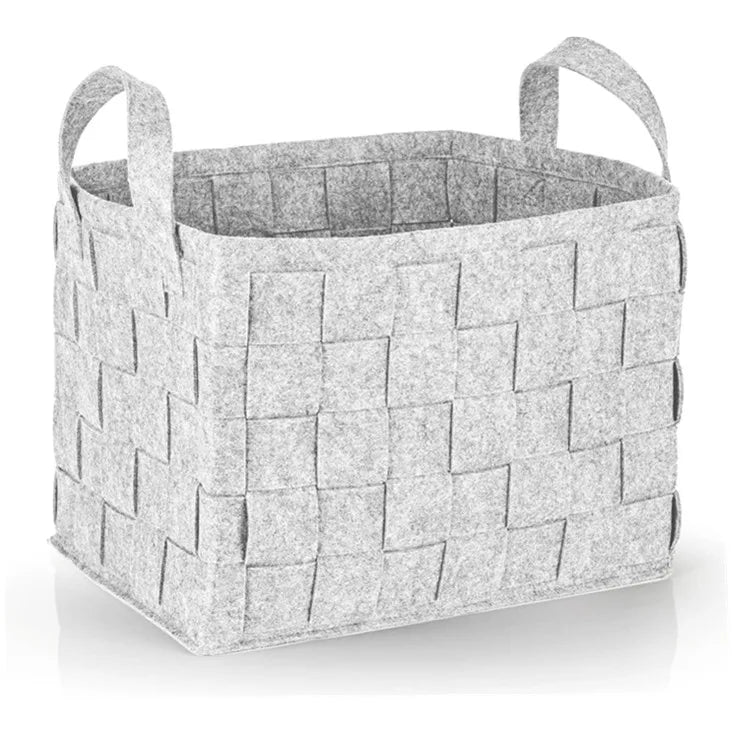 Panier de Rangement en Feutre Recyclé. Grande Capacité, Écologique