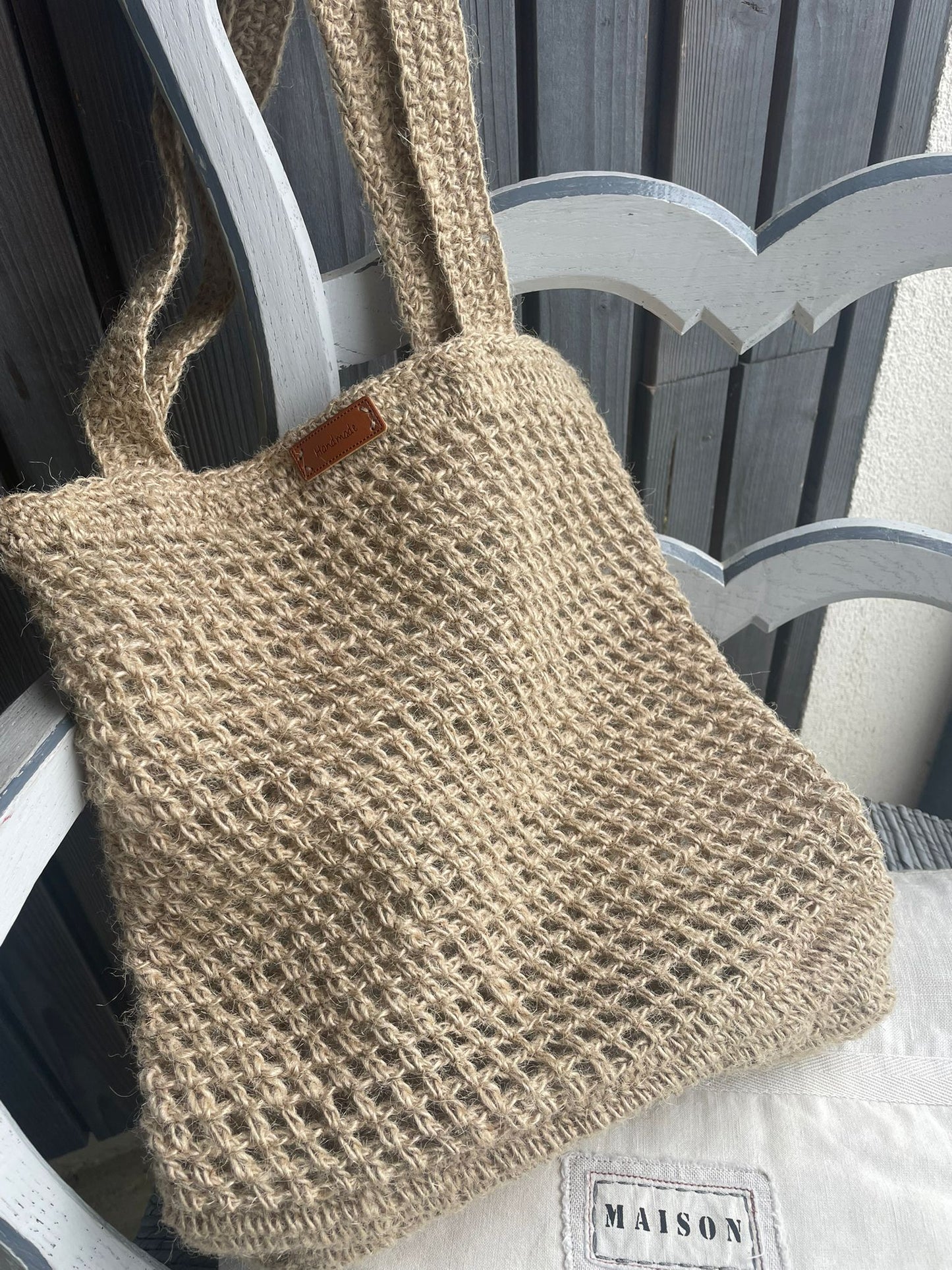 Tote bag en jute naturel