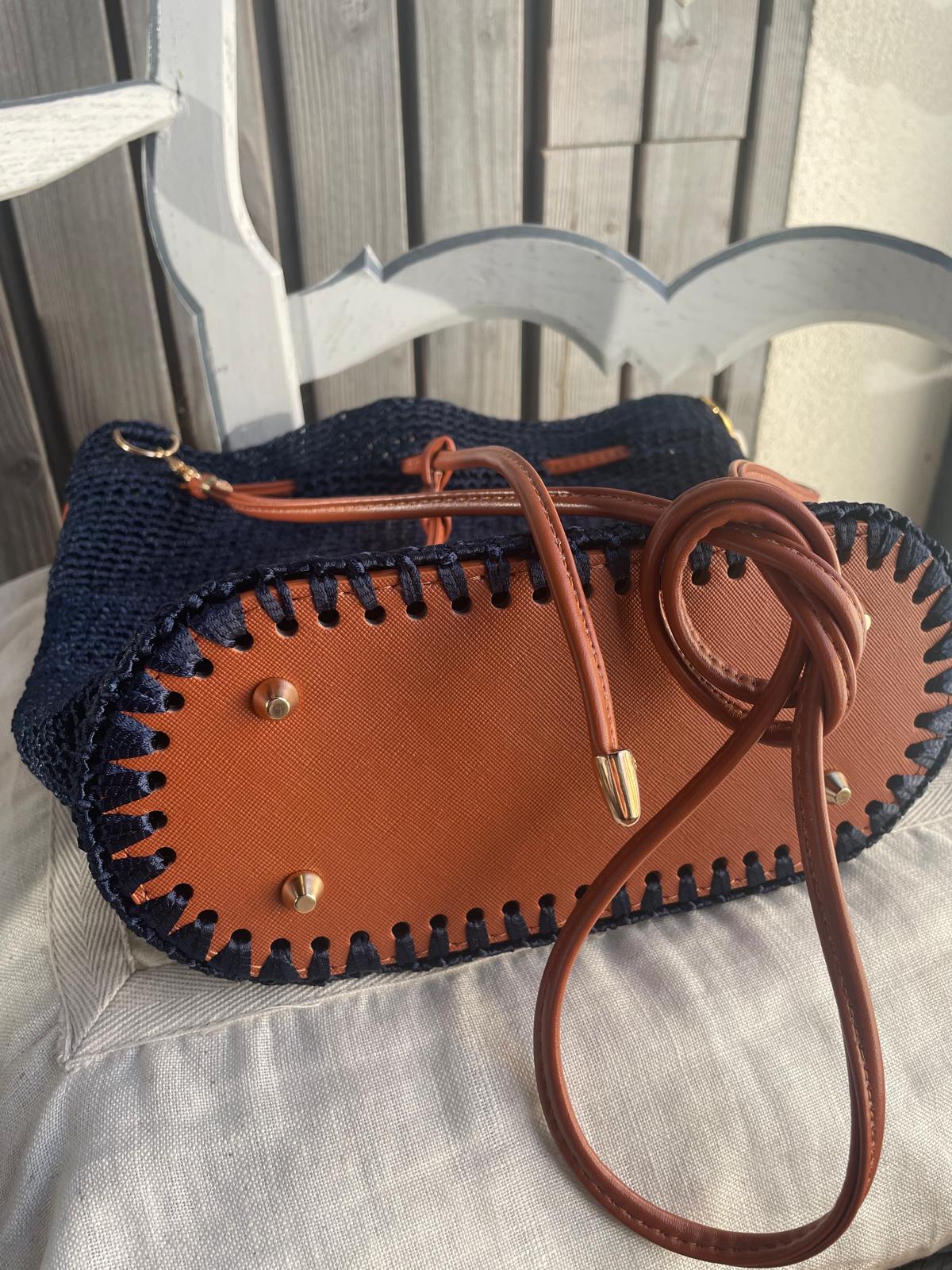 fond de sac camel en cuir PU