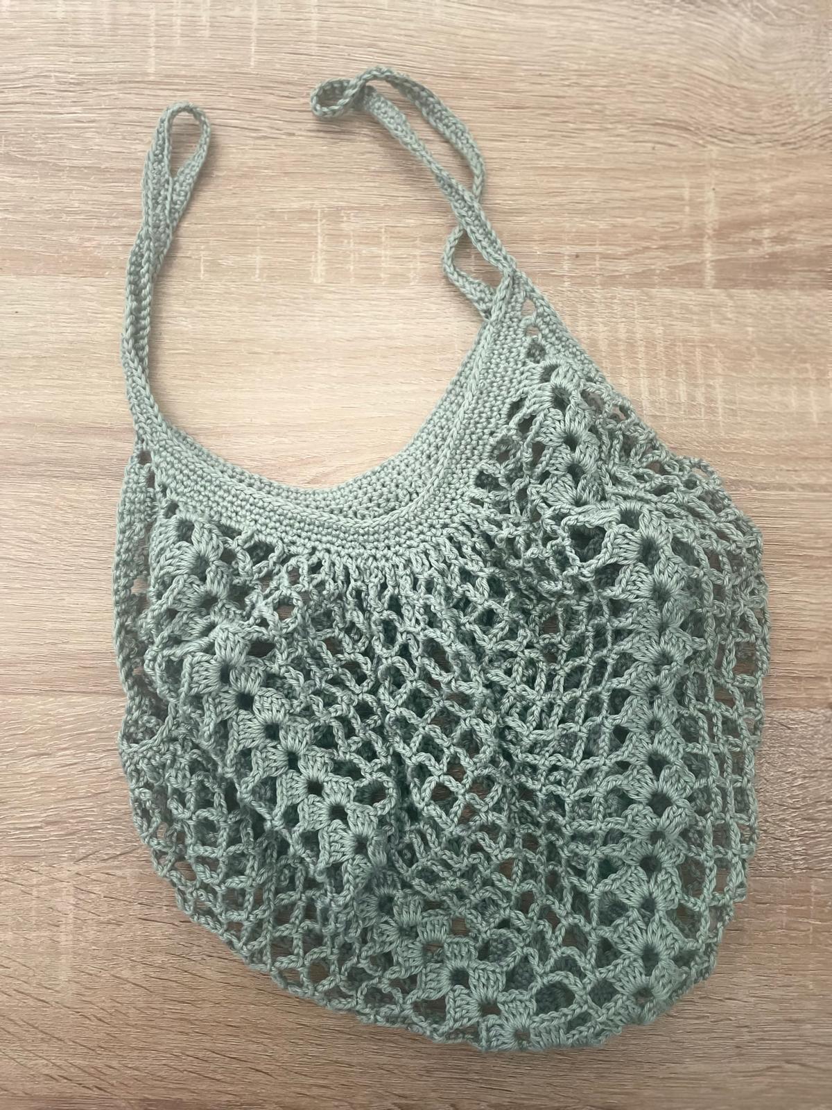 Sac filet en coton crocheté  – Léger, écoresponsable et grande capacité