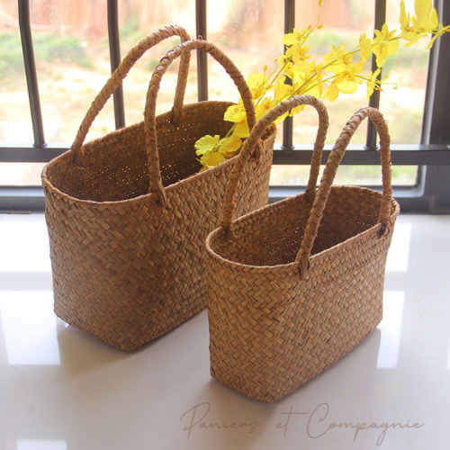 Panier Cabas en Fibres d'Algues Tressées